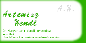 artemisz wendl business card